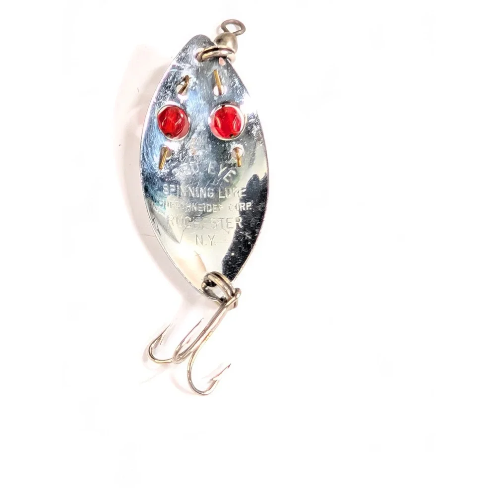 Vintage‎ Red Eye Wiggler Sliver Spinning Lure, Hofschneider Co.